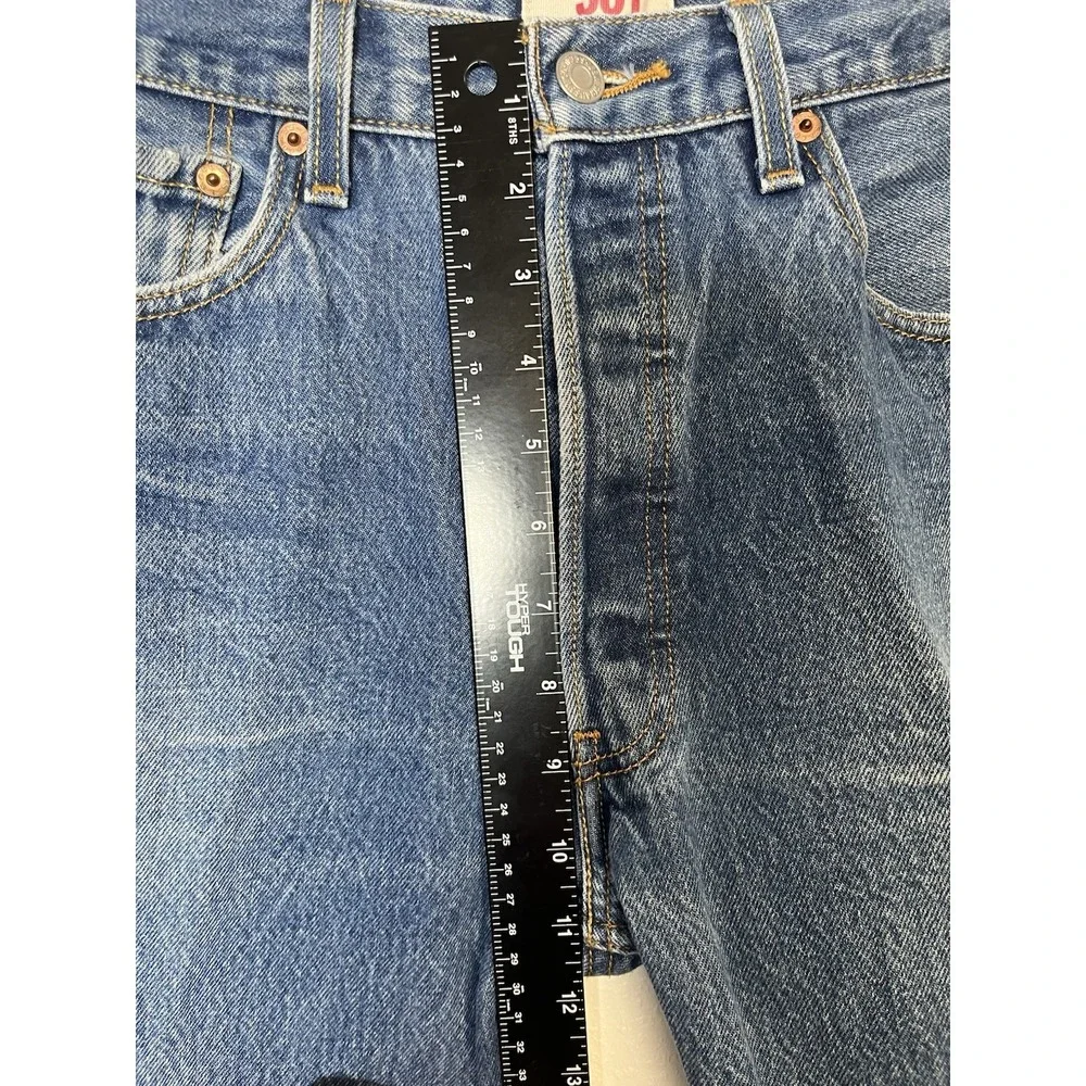 VTG LEVI'S Original 501 34x31‎ Mens Jeans Straight Button Fly Med Blue Wash Y2K